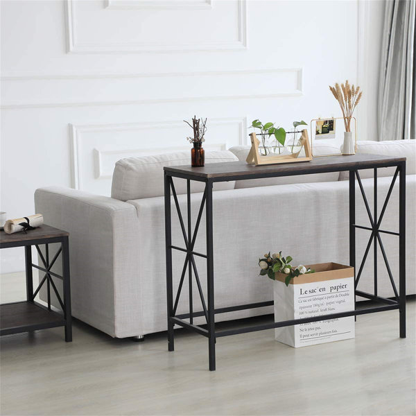 Levi Beer Industrial Console Table Vintage Slim Hallway Furniture Metal